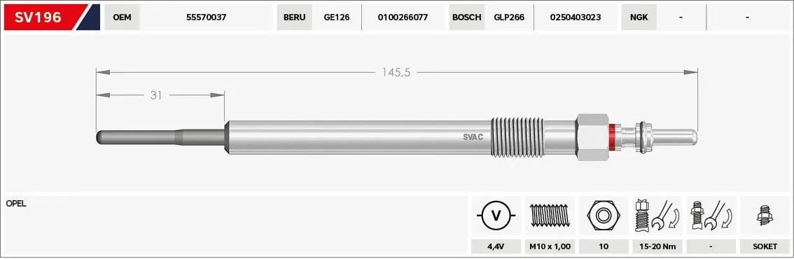 KIZDIRMA BUJISI Audi and Volkswagen .4 VOLT ASTRA J - ASTRA K - MOKKA - INSIGNIA 1,6 CDTI
