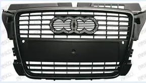 AUDİ A3 2009 SONRASI ÖN PANJUR MAT SİYAH KROM ÇERÇEVE 8P0853651