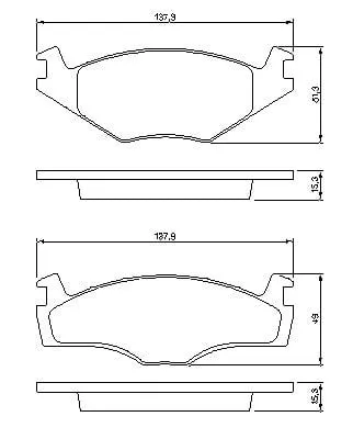 FREN BALATASI ÖN  WVA 20887 (VOLKSWAGEN GOLF II JETTA II (84-91)